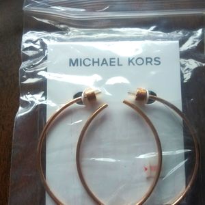 NWT Michael Kors Gold Hoop Earrings